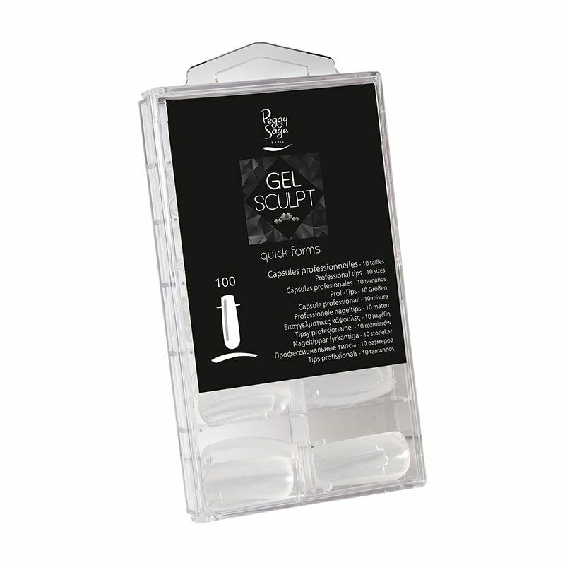 PEGGY SAGE Gel Sculpt Quick Forms 100 Capsule Proffessionnelles Trasparente