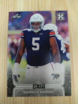 NFL Trading Card Football Derrick Brown Carolina Panthers Draft Leaf 2020