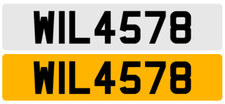 REDUCED Bargain SALE Cherished number plate - Personalised number plate WIL4578