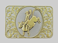 Western Cowboy Cowgirl Men Women State Texas Rode Belt Buckles Gold Silver Metal