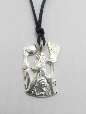 Cozzi Gioielli 925 Sterling Silver Basketball Players Pendant Unisex