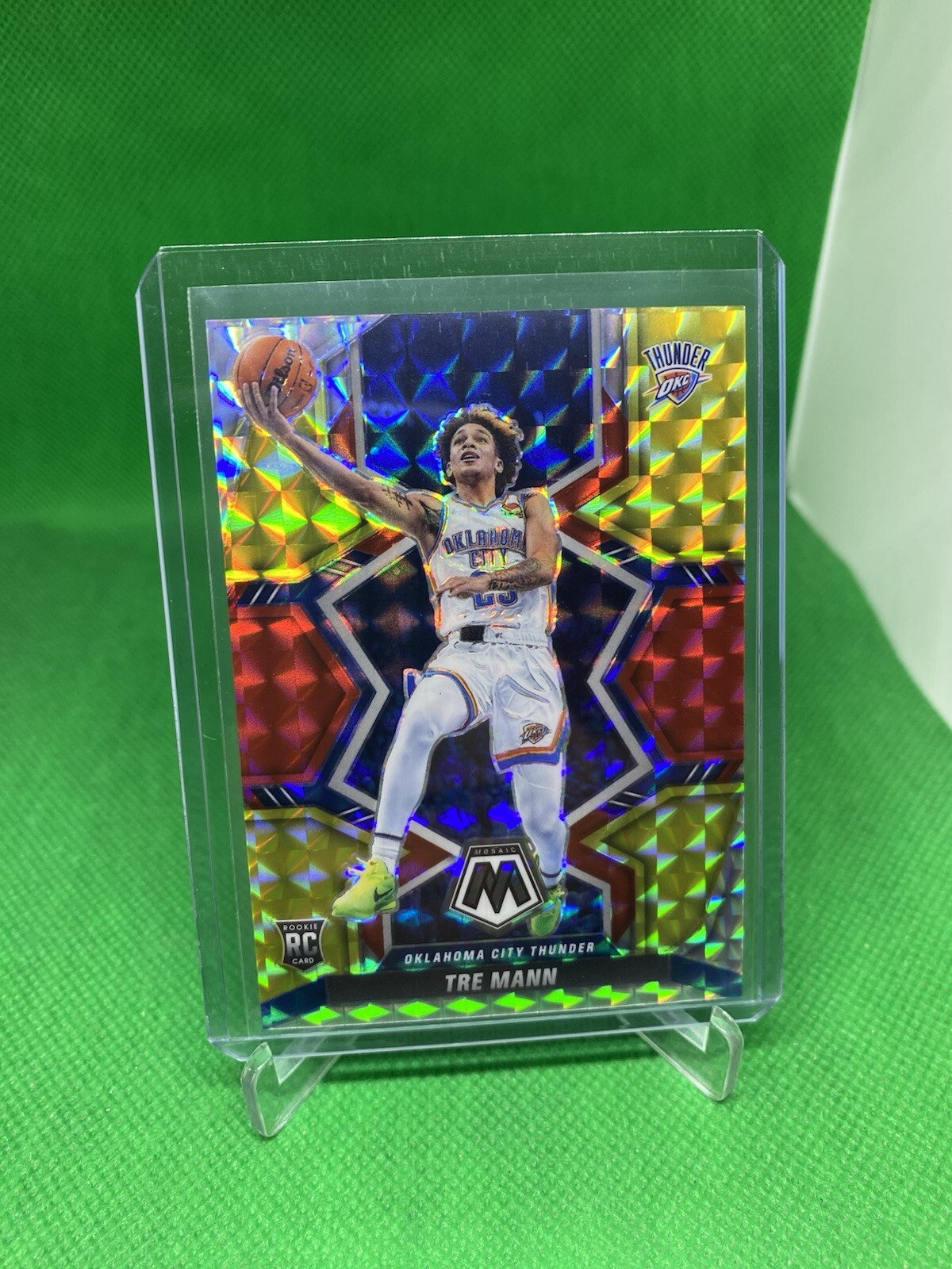 2021 Mosaic Rookies Choice Fusion Red & Yellow Prizm /88 Tre Mann #212 Rookie RC