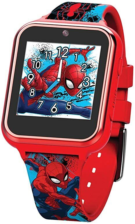 Accutime Spiderman Kids Smart Watch for Girls & Boys with Selfie Camera, Games