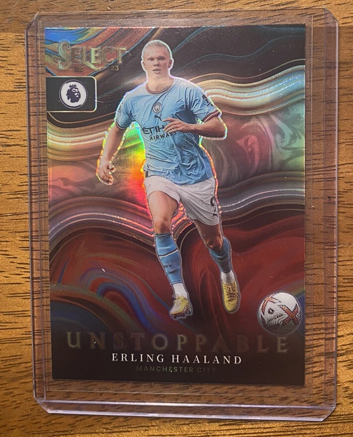 2022-23 Panini Select EPL Erling Haaland Unstoppable SILVER Insert