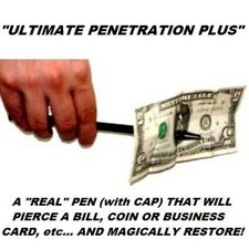 ULTIMATE PENETRATION PLUS PUNCTURE PIERCE A BILL COIN BUSINESS CARD MAGIC TRICK