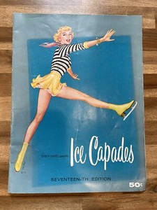 Vintage 1956 Ice Capades Program Booklet 17th Edition Walt Disney's Disneyland