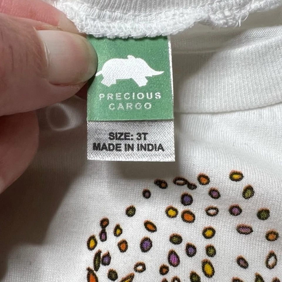 Camiseta gráfica de manga larga Precious Cargo Magic blanca 3T nueva sin etiquetas Foto 4 de 4