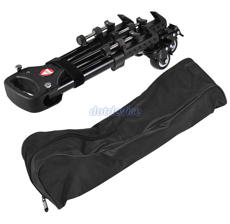 Video Heavy Duty Folding 3 Wheels Slider Tripod Dolly For Camera Universal UK