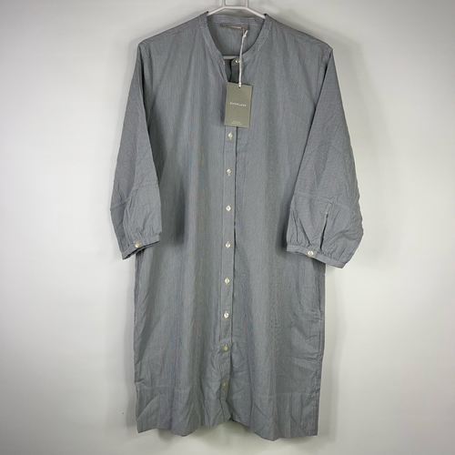 Everlane Womens Shirt Dress White Black 