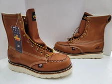 Mens THOROGOOD Steel Toe EH + Slip Resistant Boots 804-4208 MADE IN USA Tobacco