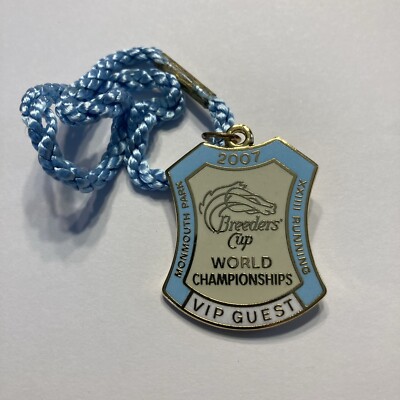 Monmouth Park 2007 Breeders Cup Numbered VIP Guest Badge/Pin Bracelet