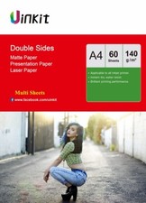 A4 140Gsm Double Sides Matt Ink Photo Paper Laser Paper Uinkit 60-600 sheets