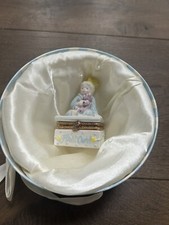 mud pie baby boy "First Curls" ceramic hinged box. Collectable baby items.