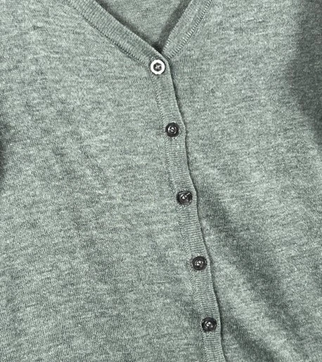 Cárdigan grande gris suéter manga larga mezcla de algodón Love Culture para mujer junior Foto 2 de 4