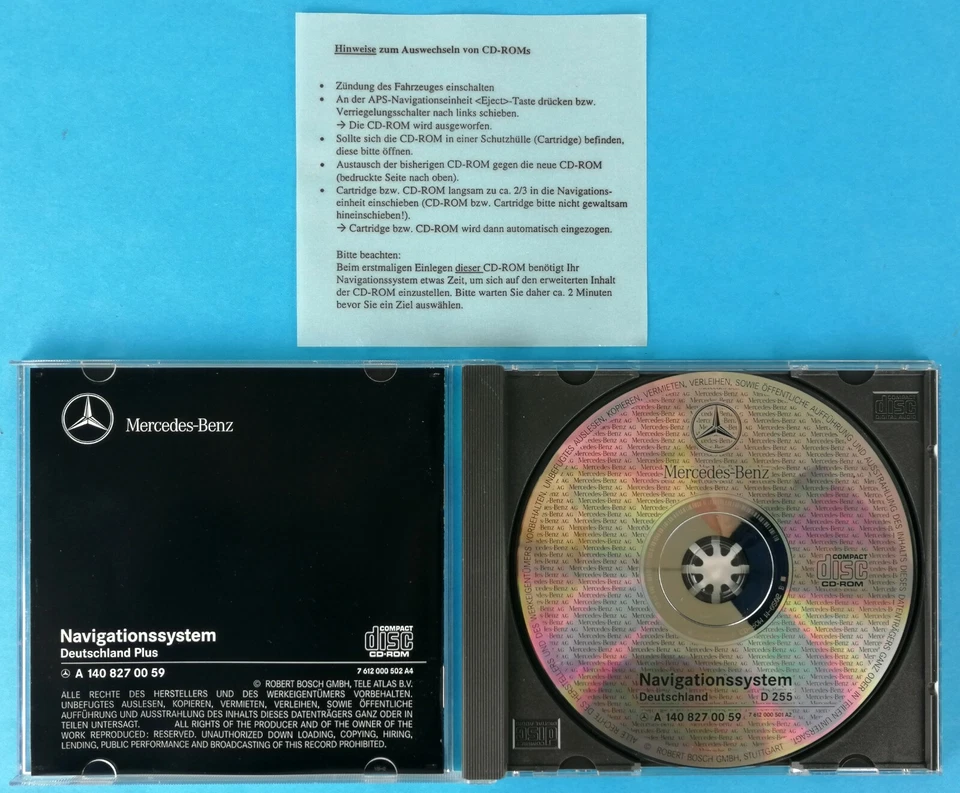 MERCEDES NAVIGATIONSSYSTEM D-225 - A 1408270059 - CD - RARE - Immagine 2 di 2