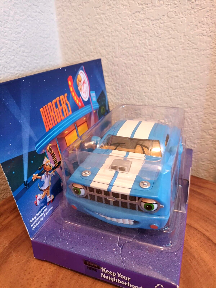 Factory Sealed The Chevron Cars MOE Muscle Blue with White Racing Stripes.