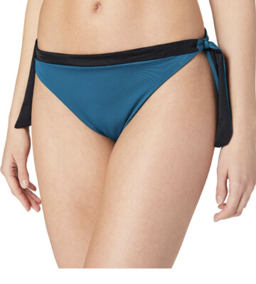 Sloggi Shore Women's Kosrae Tanga Bikini Bottoms Teal Green & Black Size M