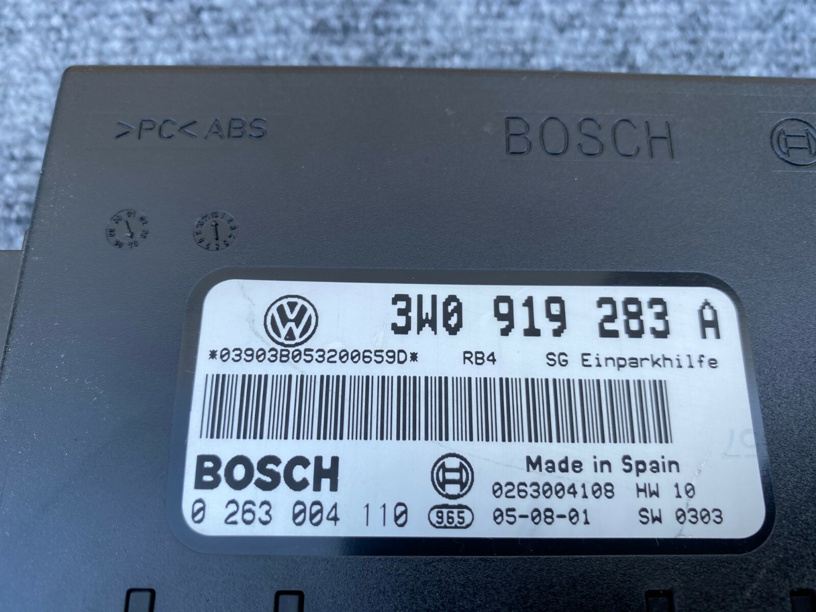 BENTLEY FLYING SPUR (06-10) PARK ASSIST CONTROL MODULE  OEM 3W0919283