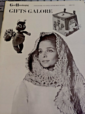 Good Housekeeping Gifts Doll Apron Toy Box Leaflet Magazine Patterns VTG 60s Hat