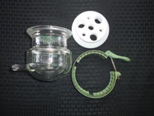 CHEMGLASS 200ML Glass Jacketed Reaction Vessel Body Lid And Clamp Chip