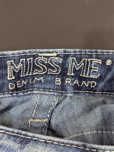Miss Me Girls Jeans Size 10 Skinny Stretch Classic Medium Wash Embroidered - Picture 12 of 17