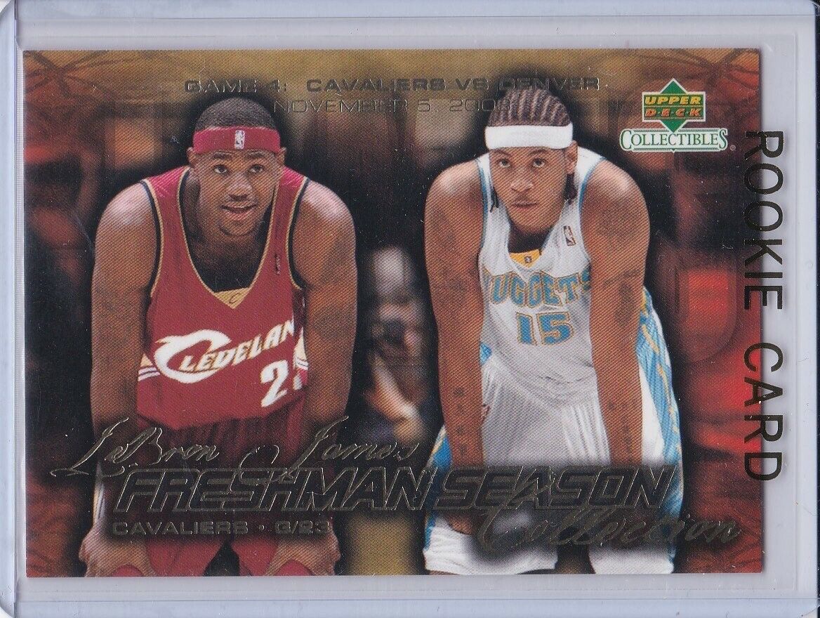 LEBRON JAMES CARMELO ANTHONY ROOKIE CARD Upper Deck Freshman LEBRON JAMES CARMELO ANTHONY ROOKIE CARD Upper Deck Freshman