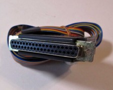 37-pin D-Sub to Ribbon to 2 14-pin DIL Sockets Headers