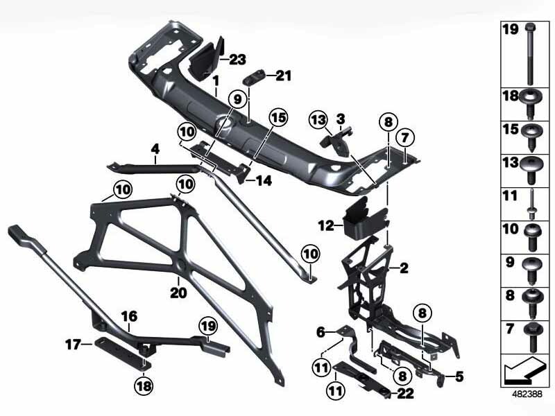 BMW 3 Series F30 Saloon Front Crosslink Panel 51647245786 for sale  