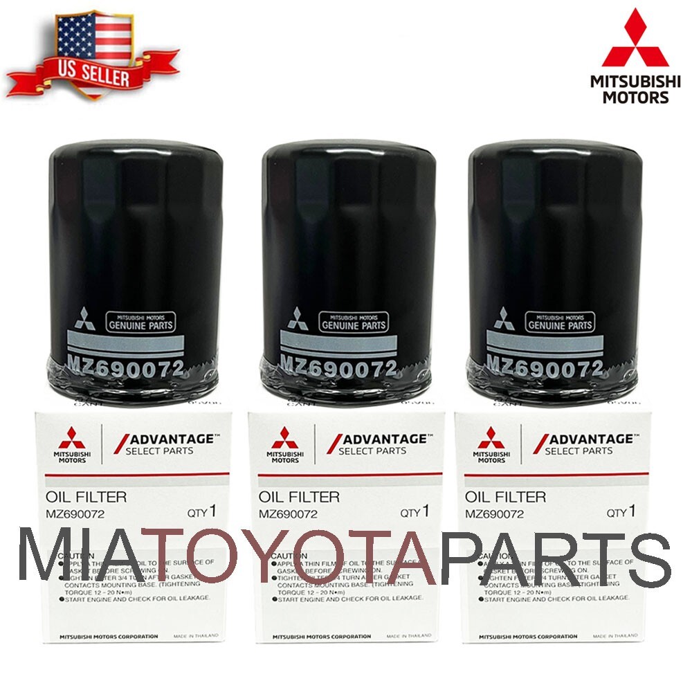 3 Pack Genuine Mitsubishi OEM Engine Oil Filter MZ690072 | eBay 