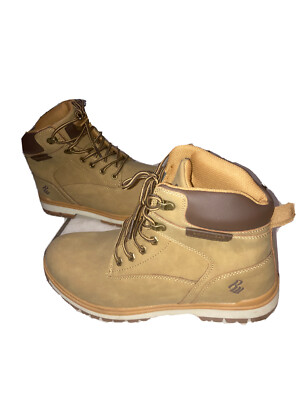 Rocawear Brown Boots Mens Size Faux Leather New