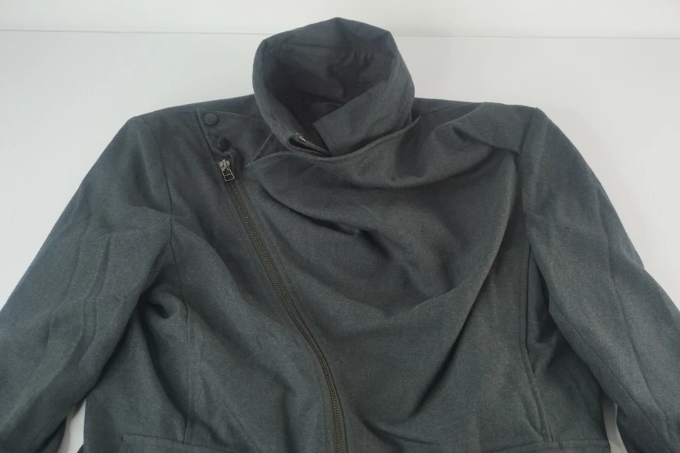 Chaqueta de Moto DOUBLJU J. Tomson Hombres XL Gris Oscuro Con Capucha Cremallera Completa Frontal Foto 3 de 4