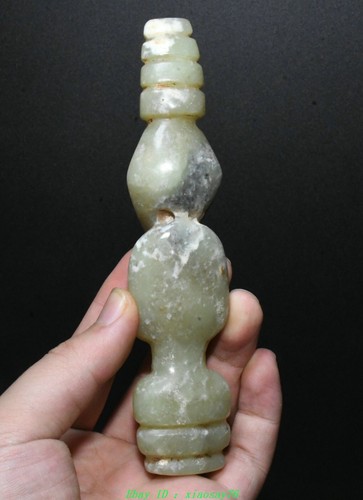 Pendentif homme homme personne primitive jade hétéan culture chinoise ventes exceptionnelles Hongshan 5,9 pouces
