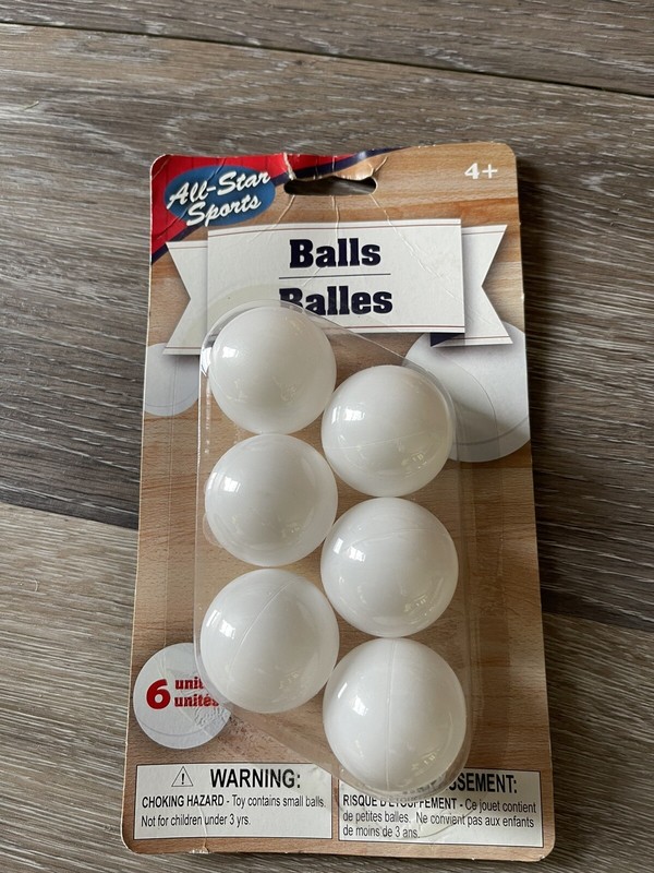 All-Star Sports Balls plastic package of 6 ages 4+