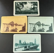 AD164 Swap Playing Cards 4 VINTAGE ADVTS English Railways Railroad