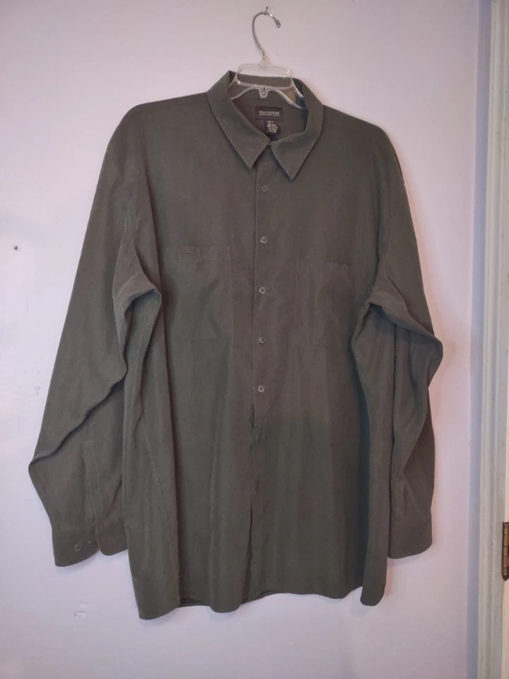 ALEXANDER LLOYD Ropa de Hombre 3XLT ALTO, Verde, Manga Larga, Gamuza Microfibra Foto 2 de 4