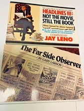 2  HUMOR BOOKS: by GARY LARSON AND JAY LENO  1988 & 1991