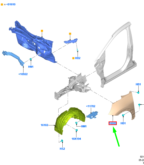FORD PUMA Front Left Fender 2405126 PL1TB-S16009-AA NEW GENUINE | eBay 