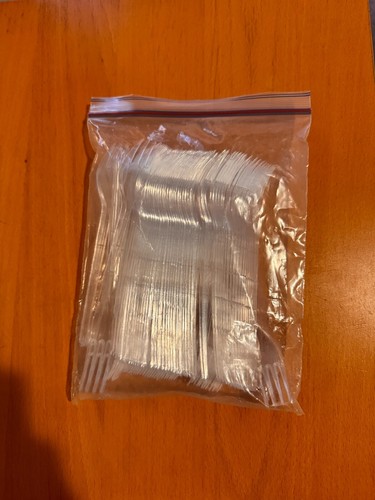 Stock Your Home Disposable Clear Plastic Forks - 100 pack (2 Pack ) - Picture 2 of 2