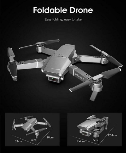 Drones Quadcopter Aircraft E681080P/4K Drone with HD Camera WiFi FPV Foldable RC - Picture 2 of 12