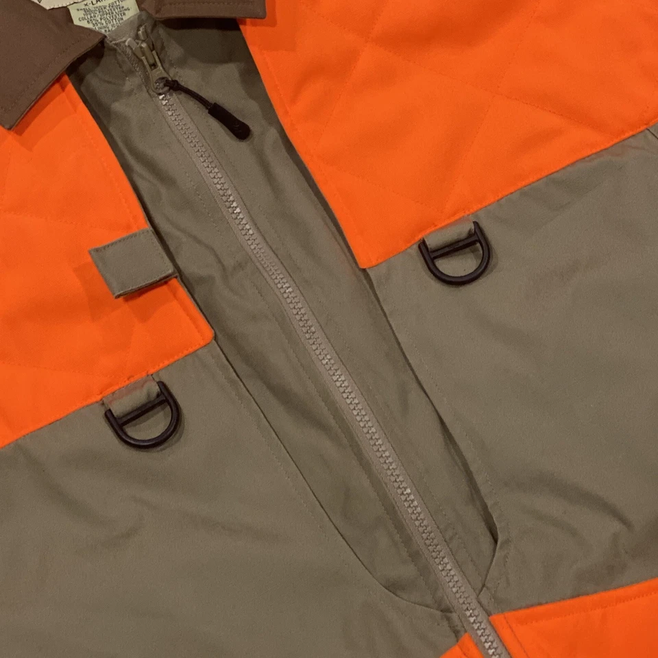 Field & Stream Blaze 橙色夹克外套男式 XL 狩猎游戏包衬里口袋 — 第 3/4 张图片