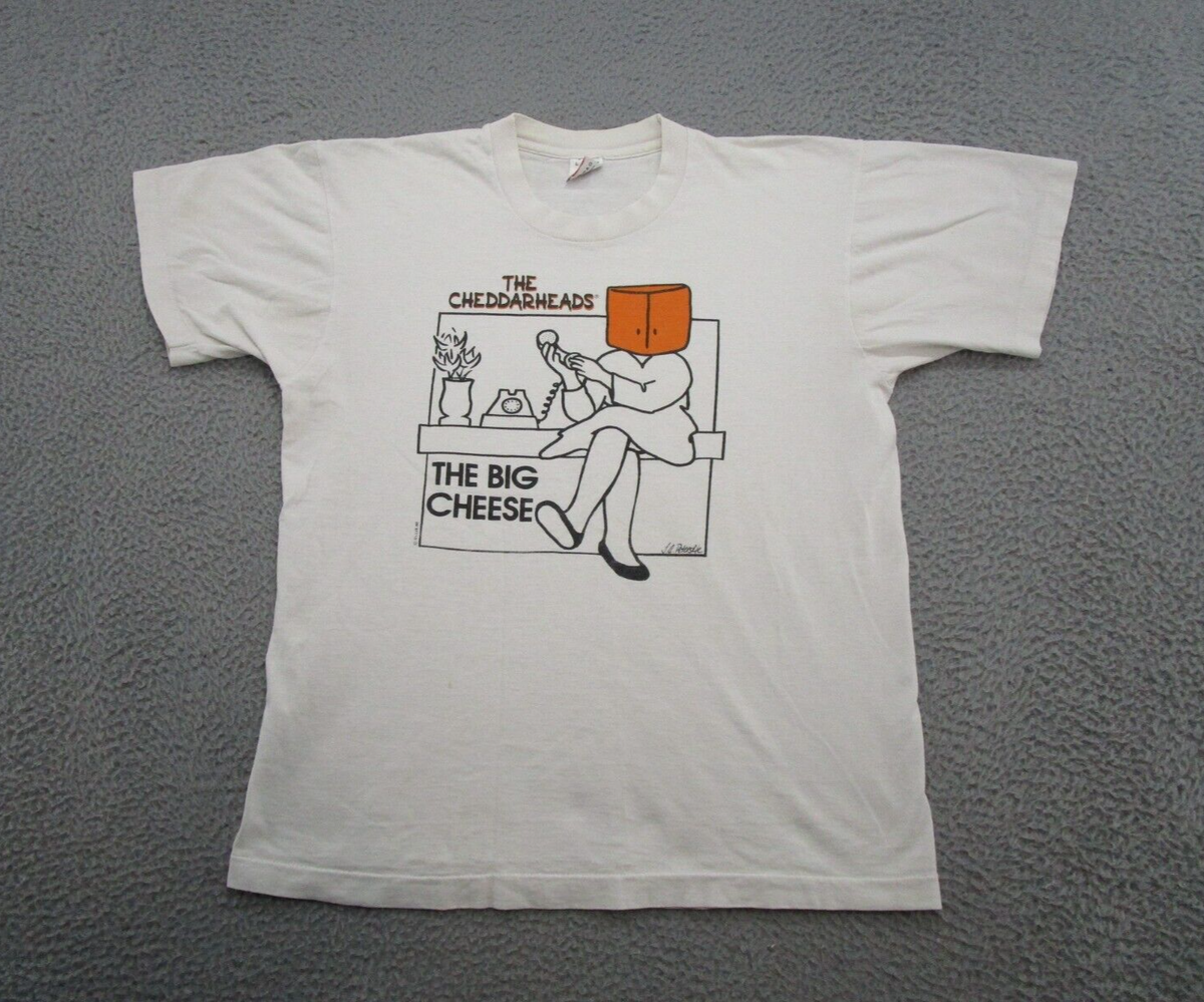 Vintage 90's Cheesehead Big Cheese Packers Single Stitch T-Shirt