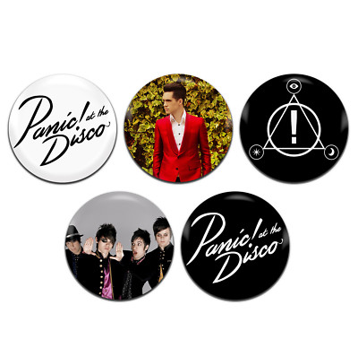 5x Panik! At The Disco Band Emo Rock Punk 25 mm / 1 Zoll D Pin Button Anstecker