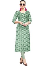 New Kurti Dress Top Indian Women tunic Kurta Dress Printed Cotton Latest Design