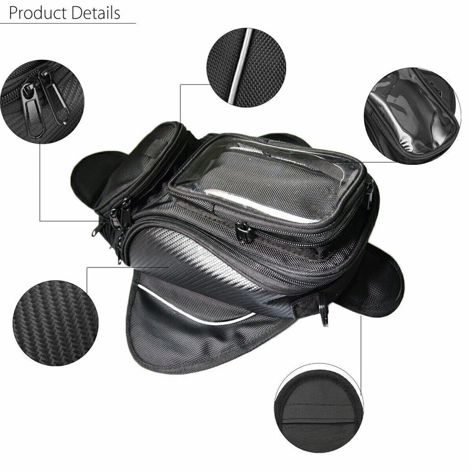 Motorcycle Black Oil Fuel Tank Bag Luggage Waterproof for Honda CBR500R CBR650F - Image 2 of 4