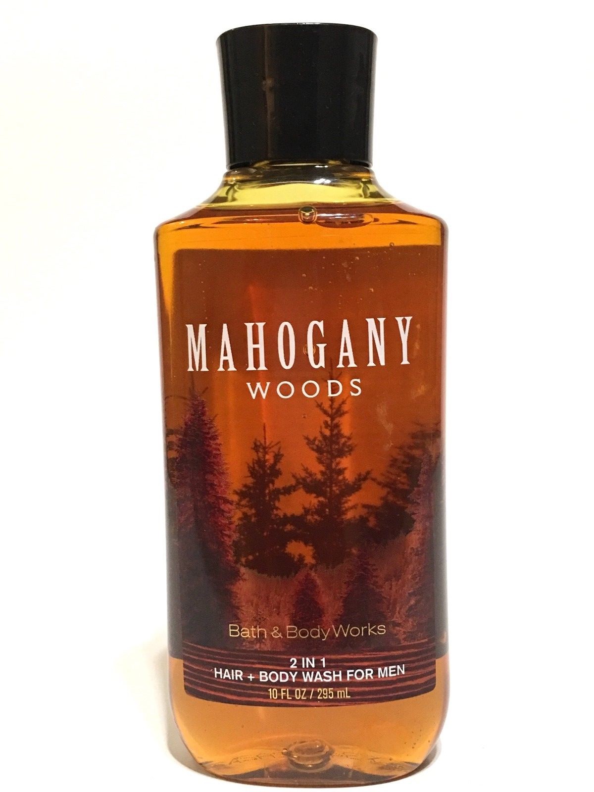 Bath Body Works Signature Collection 2 In 1 Hair Body Wash Mahogany Woods For Men 10 Ounce