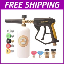 High Pressure Washer Gun with Foam Cannon - 5000 PSI
