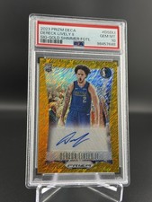 2023 Prizm Deca - Dereck Lively Auto #DS-DLI Gold Shimmer /10 (RC) GEM PSA 10
