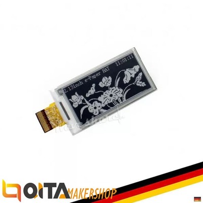 Waveshare 2,13 Zoll 250x122  E-Ink E-Paper Raw Display, SPI, 3,3 V, 12762
