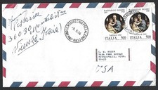 (BL) Italy 1984 Raffaello Sanzio Pair Cover to USA