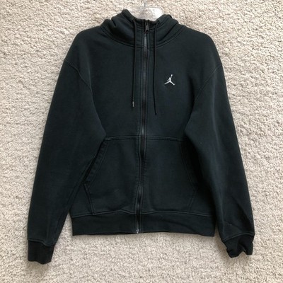 Jordan Hoodie Small Adult Black Jumpman Full Zip Sweatshirt Athletic Logo Mens S
